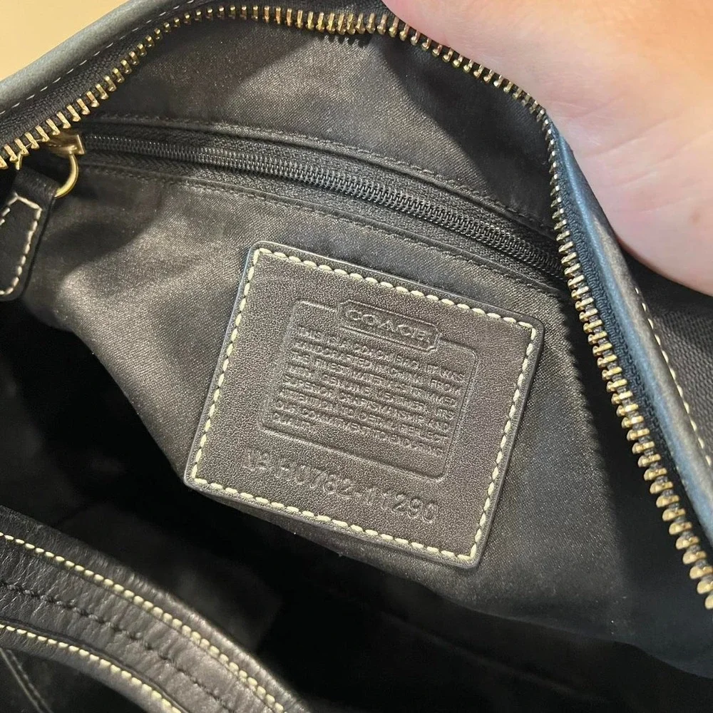 y2k 2000s Coach Black Signature C Monogram Ergo Hobo Shoulder Bag / handbag